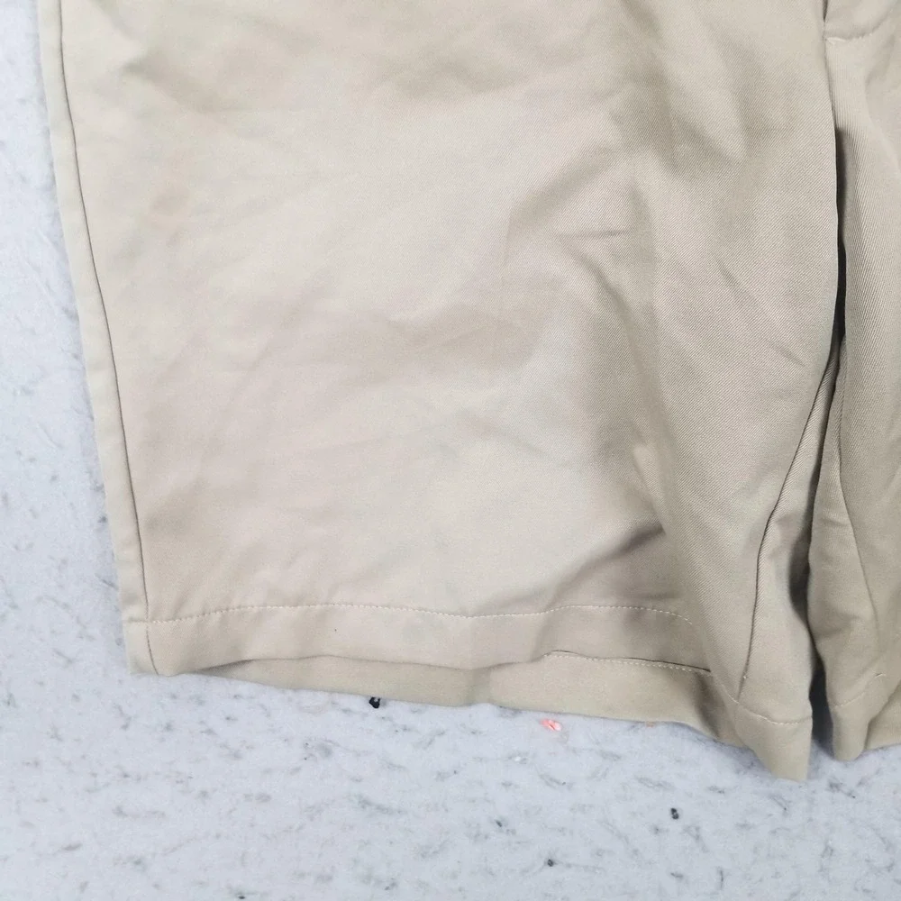 Haggar Shorts Mens 38 Beige Chino Polyester Microfiber‎ 10 Inseam Casual Summer